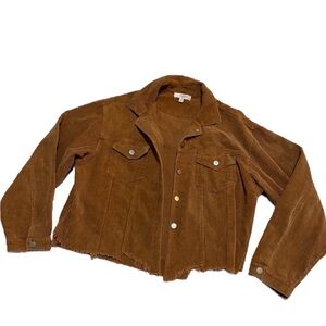 Peach Love California Brown Corduroy Jacket